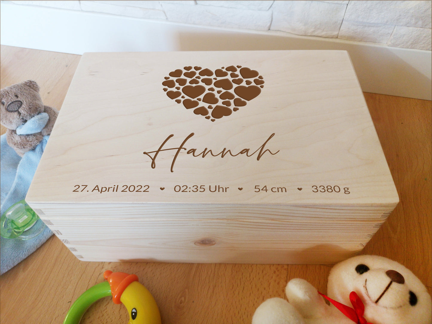 Personalized Memory Box For Newborn / Baby Shower Keepsake Box #3
