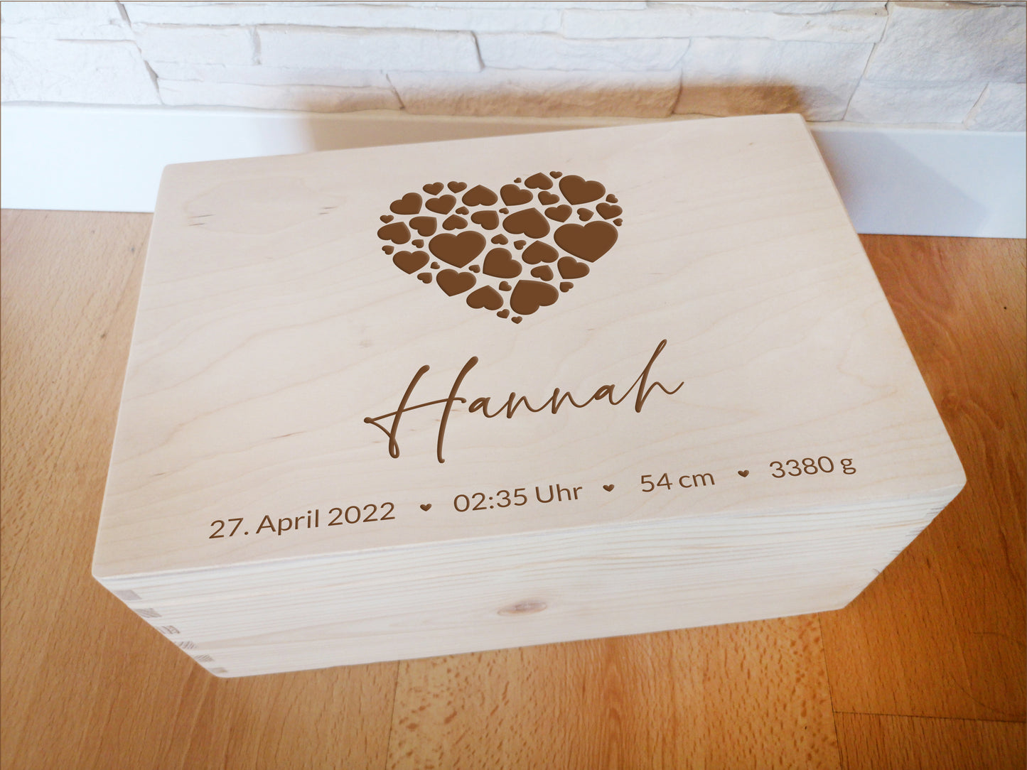 Personalized Memory Box For Newborn / Baby Shower Keepsake Box #3