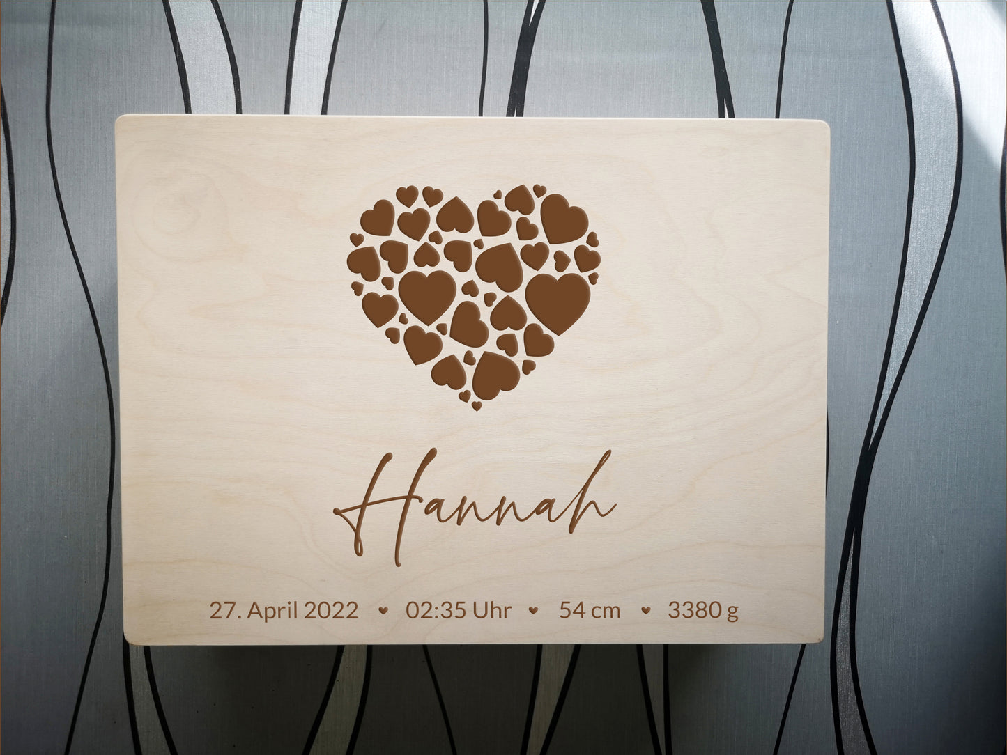 Personalized Memory Box For Newborn / Baby Shower Keepsake Box #3