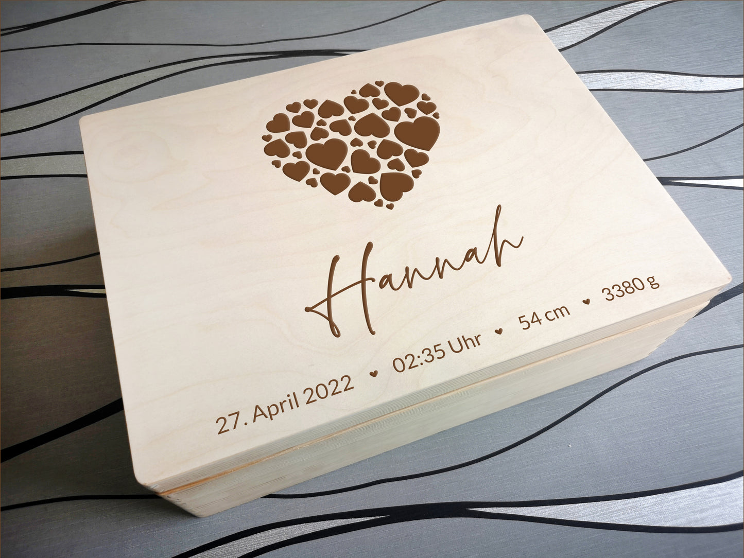 Personalized Memory Box For Newborn / Baby Shower Keepsake Box #3