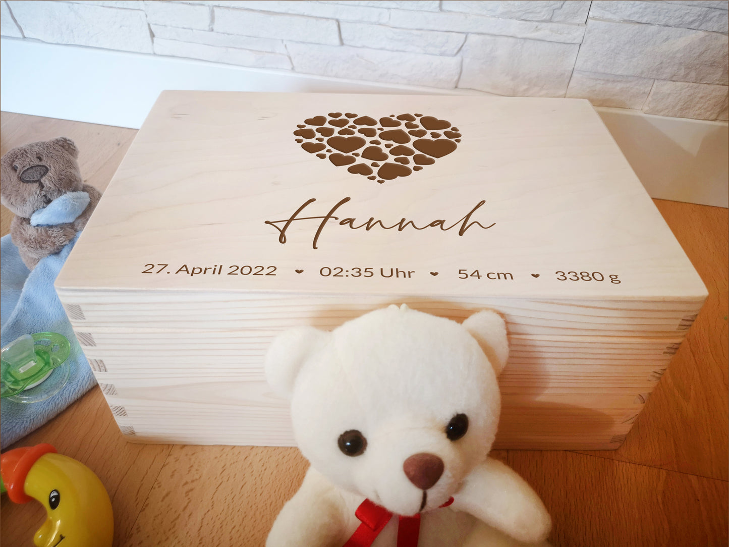 Personalized Memory Box For Newborn / Baby Shower Keepsake Box #3