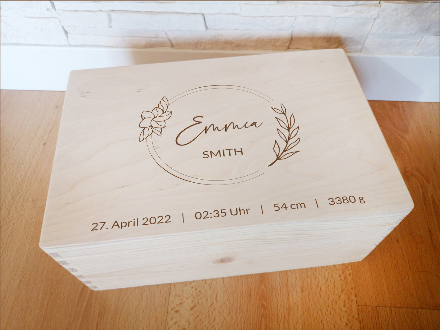 Personalized Memory Box For Newborn / Baby Shower Keepsake Box #5