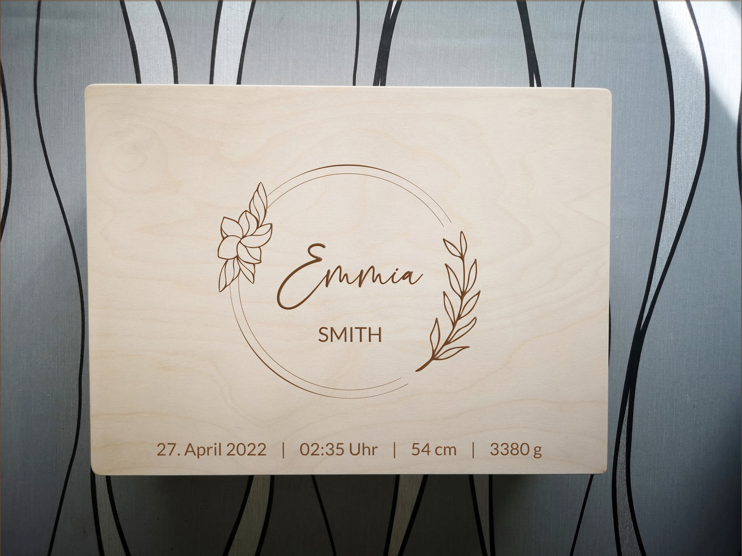 Personalized Memory Box For Newborn / Baby Shower Keepsake Box #5