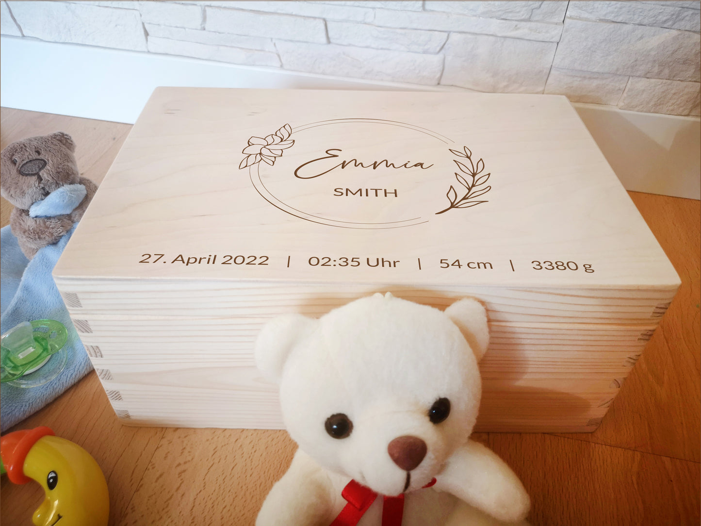 Personalized Memory Box For Newborn / Baby Shower Keepsake Box #5