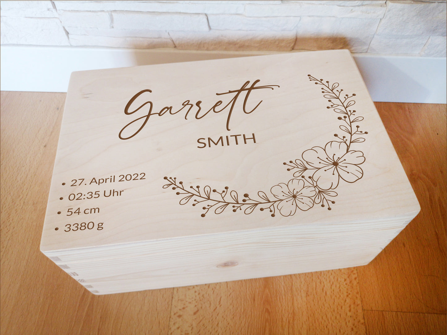 Personalized Memory Box For Newborn / Baby Shower Keepsake Box #7