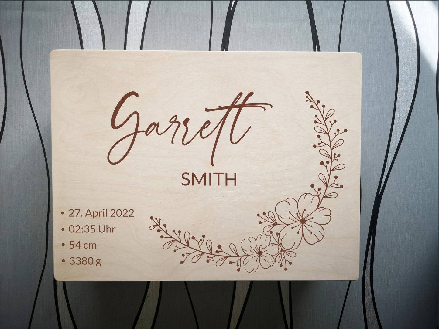 Personalized Memory Box For Newborn / Baby Shower Keepsake Box #7