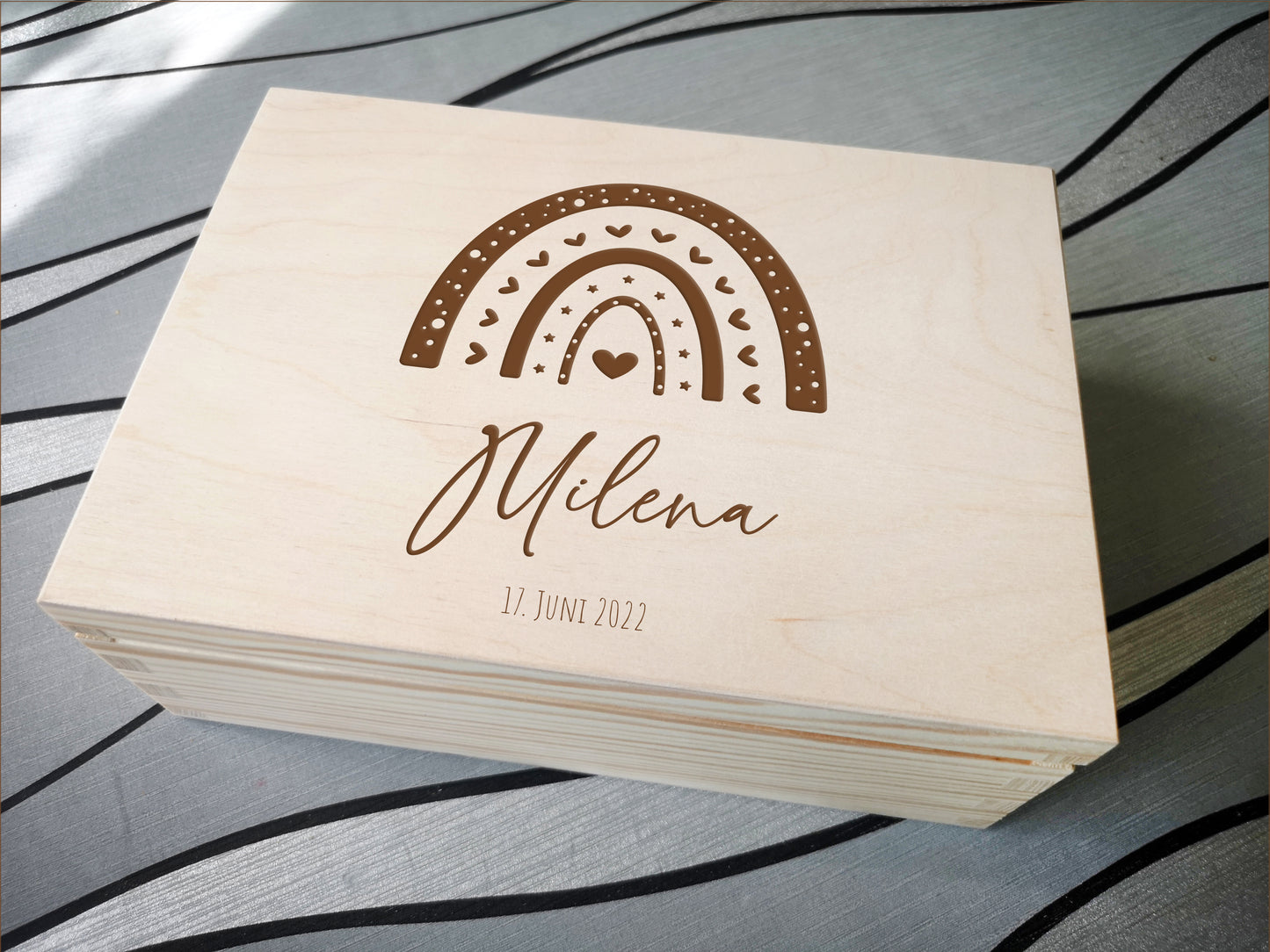 Personalized Memory Box For Newborn / Baby Shower Keepsake Box #8