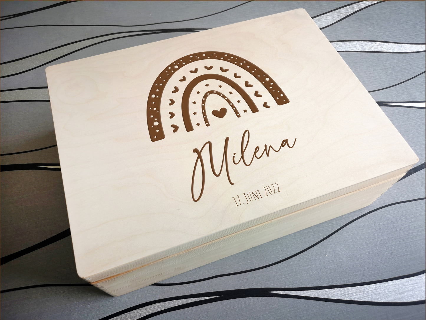 Personalized Memory Box For Newborn / Baby Shower Keepsake Box #8
