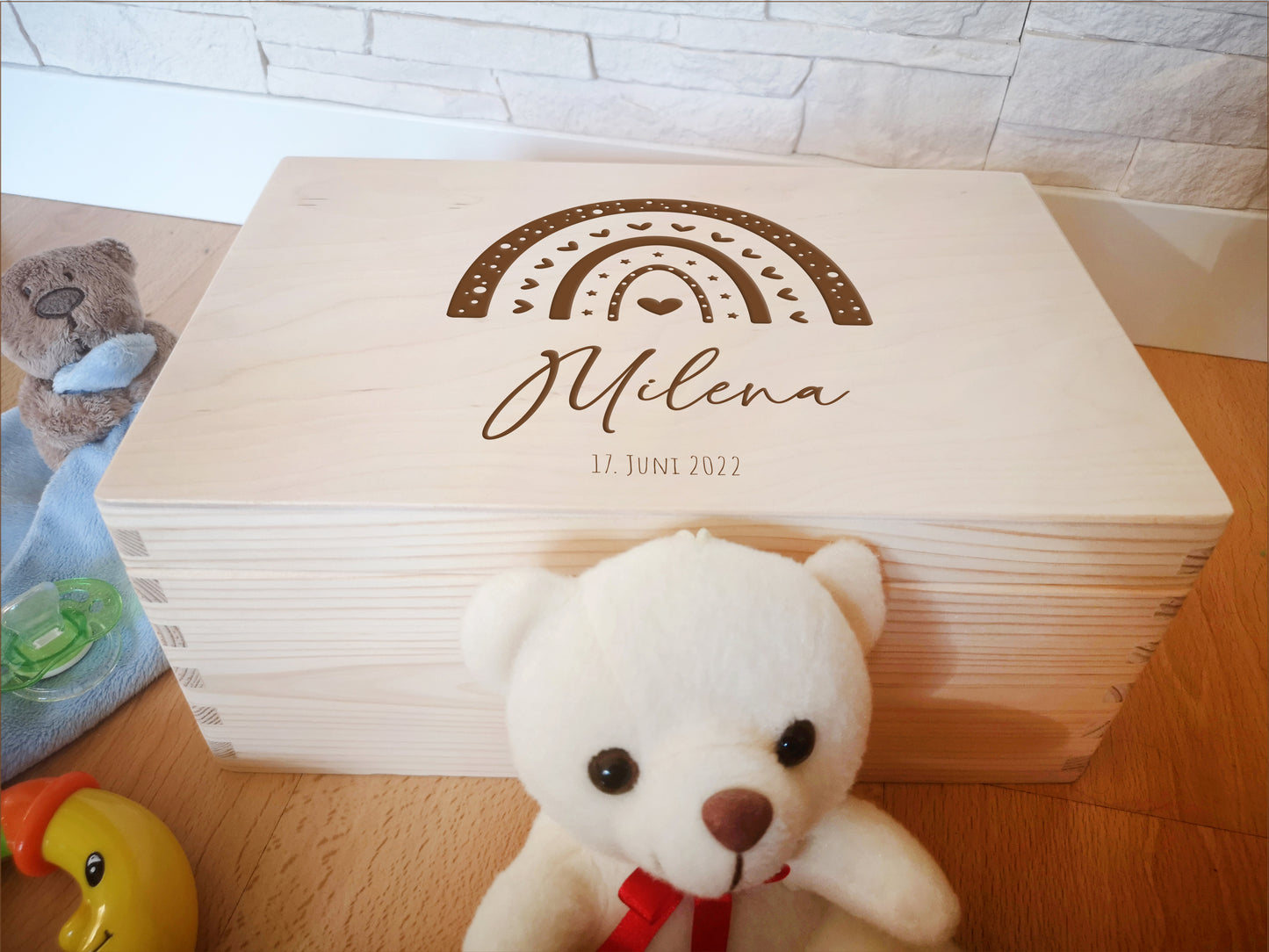 Personalized Memory Box For Newborn / Baby Shower Keepsake Box #8