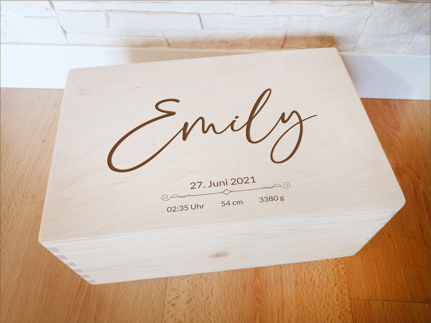 Personalized Memory Box For Newborn / Baby Shower Keepsake Box #9