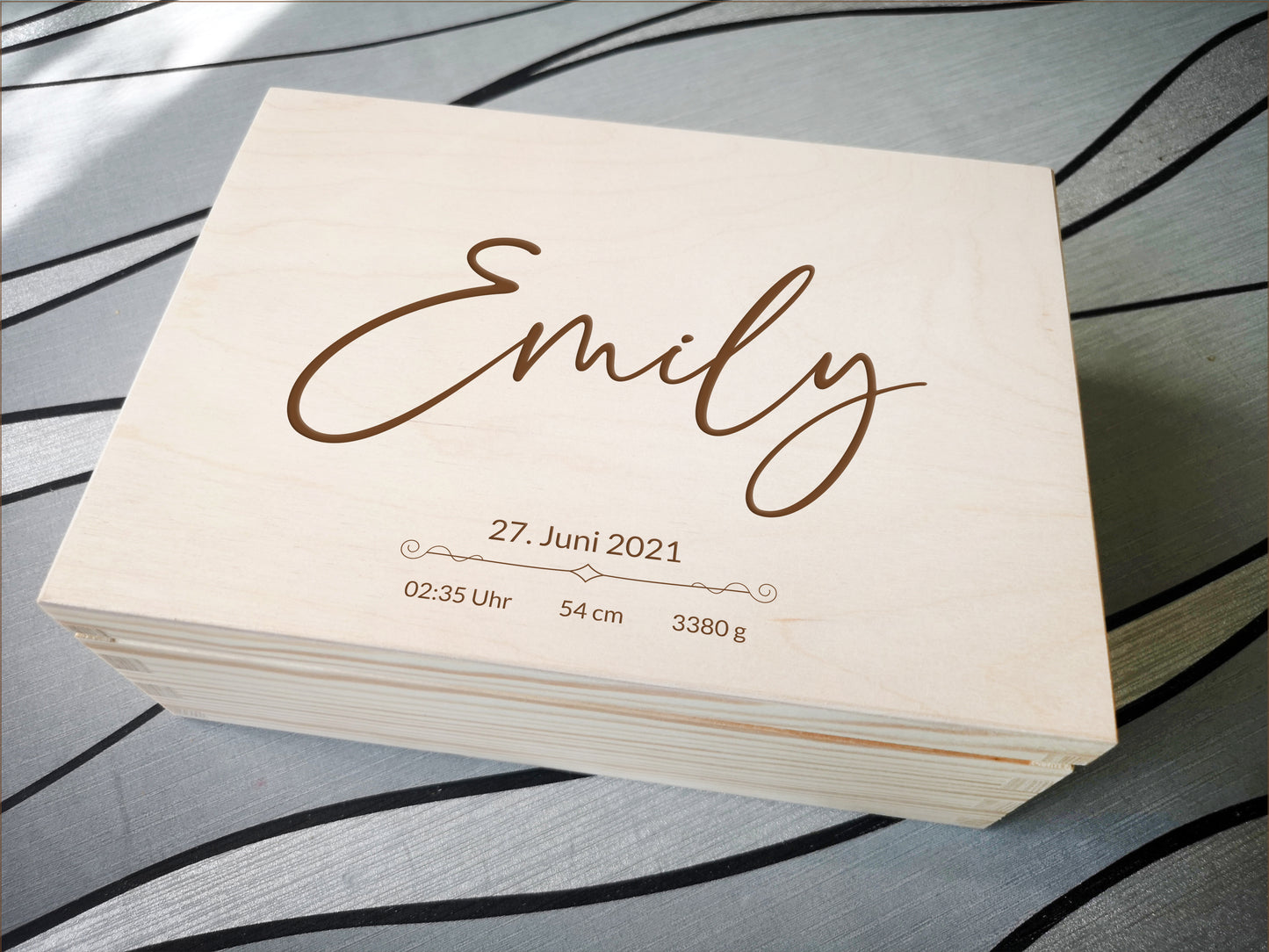 Personalized Memory Box For Newborn / Baby Shower Keepsake Box #9