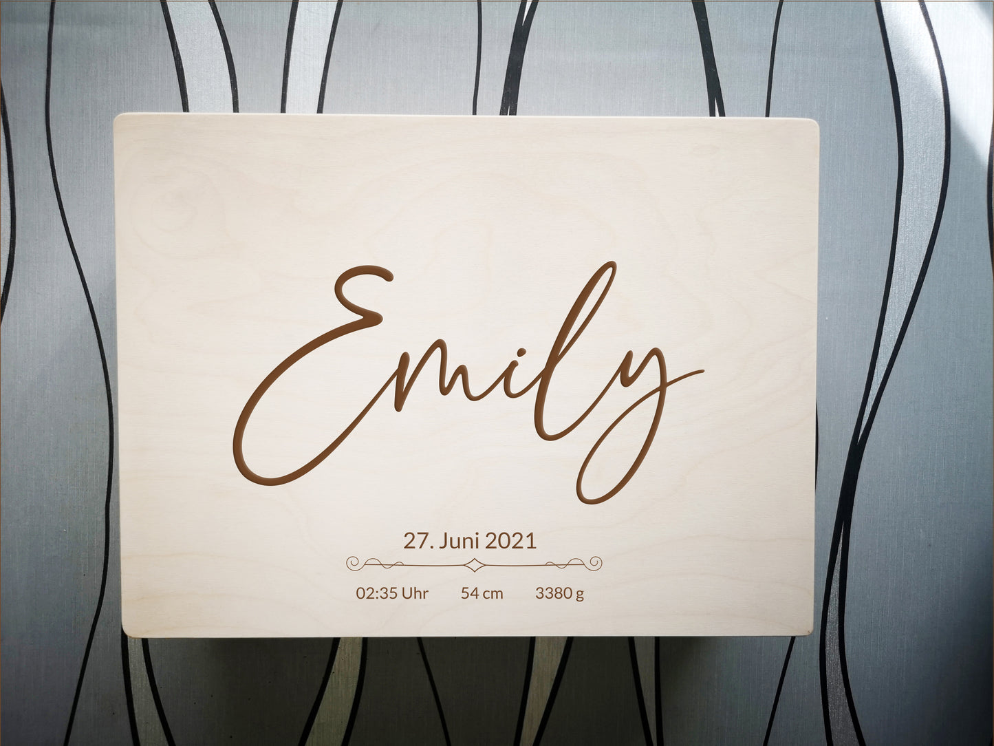 Personalized Memory Box For Newborn / Baby Shower Keepsake Box #9