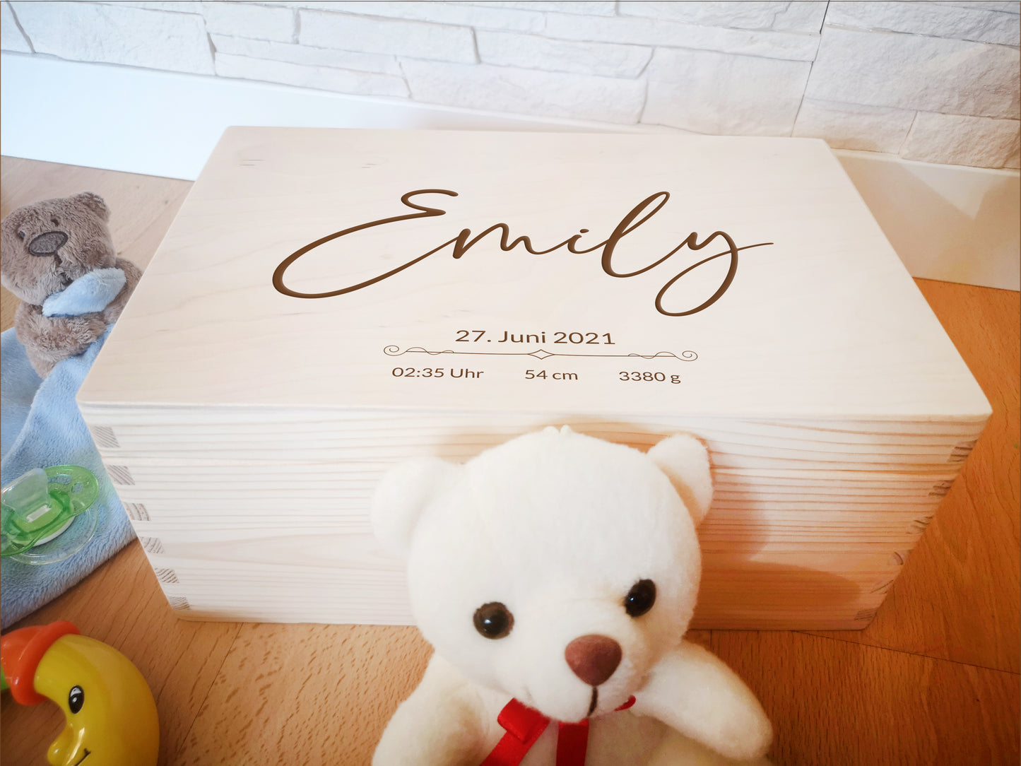 Personalized Memory Box For Newborn / Baby Shower Keepsake Box #9