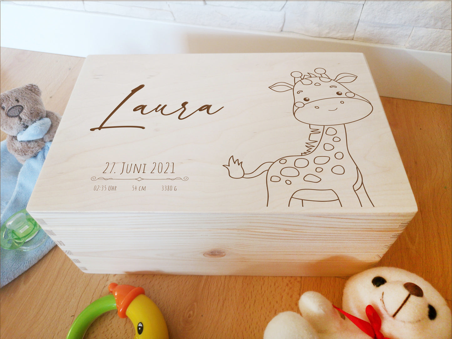 Personalized Memory Box For Newborn / Baby Shower Keepsake Box #10