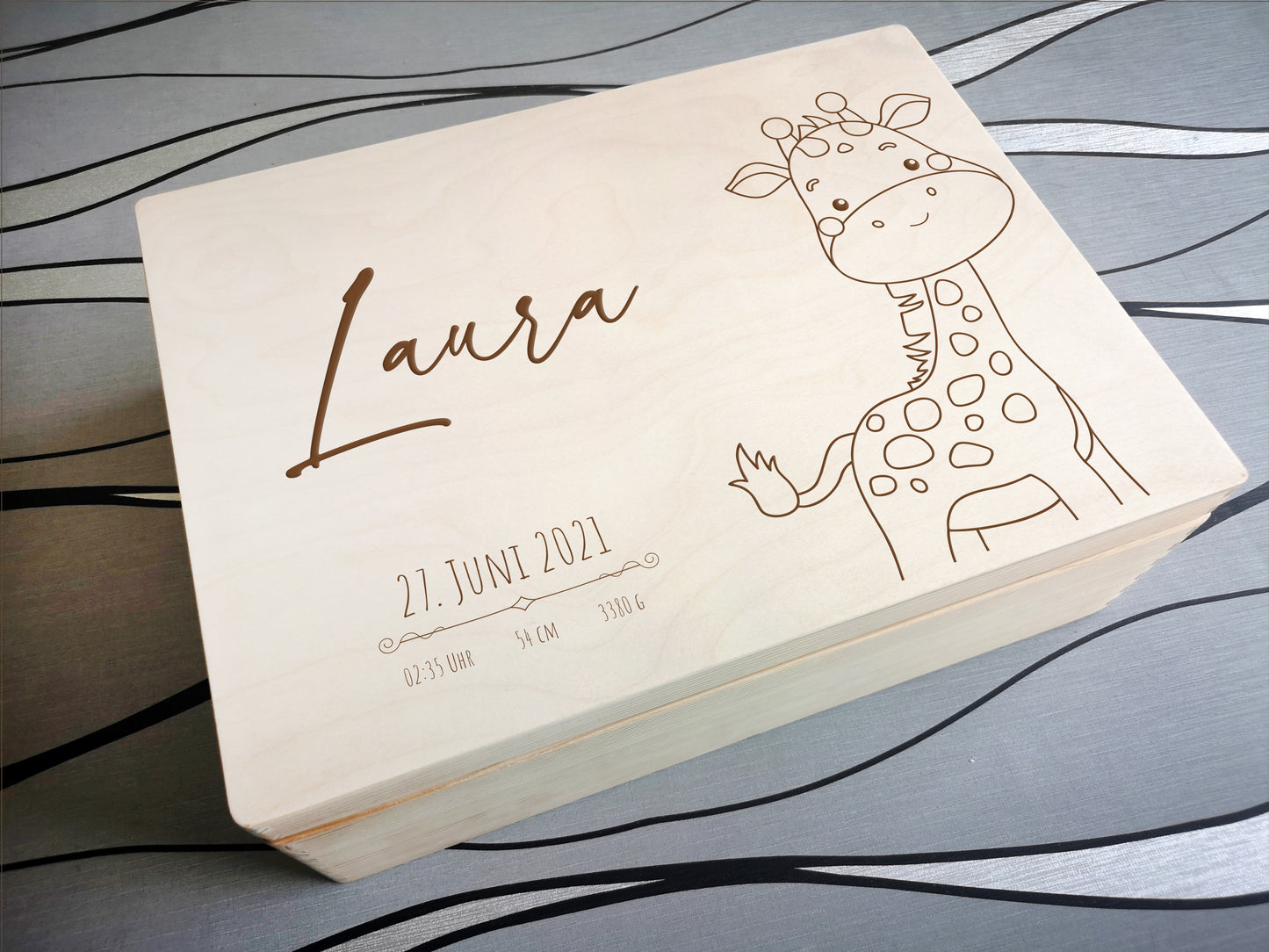 Personalized Memory Box For Newborn / Baby Shower Keepsake Box #10