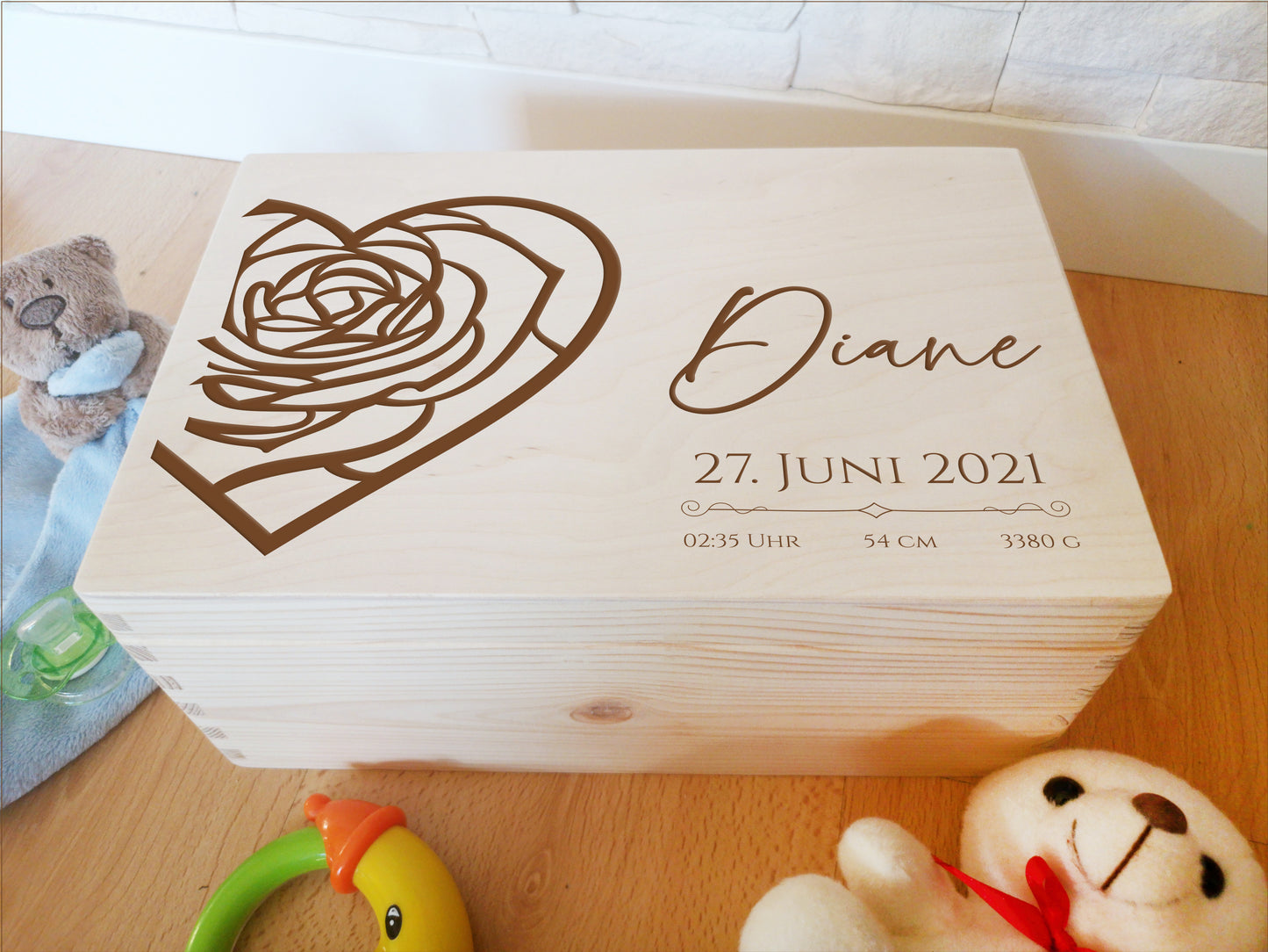 Personalized Memory Box For Newborn / Baby Shower Keepsake Box #12