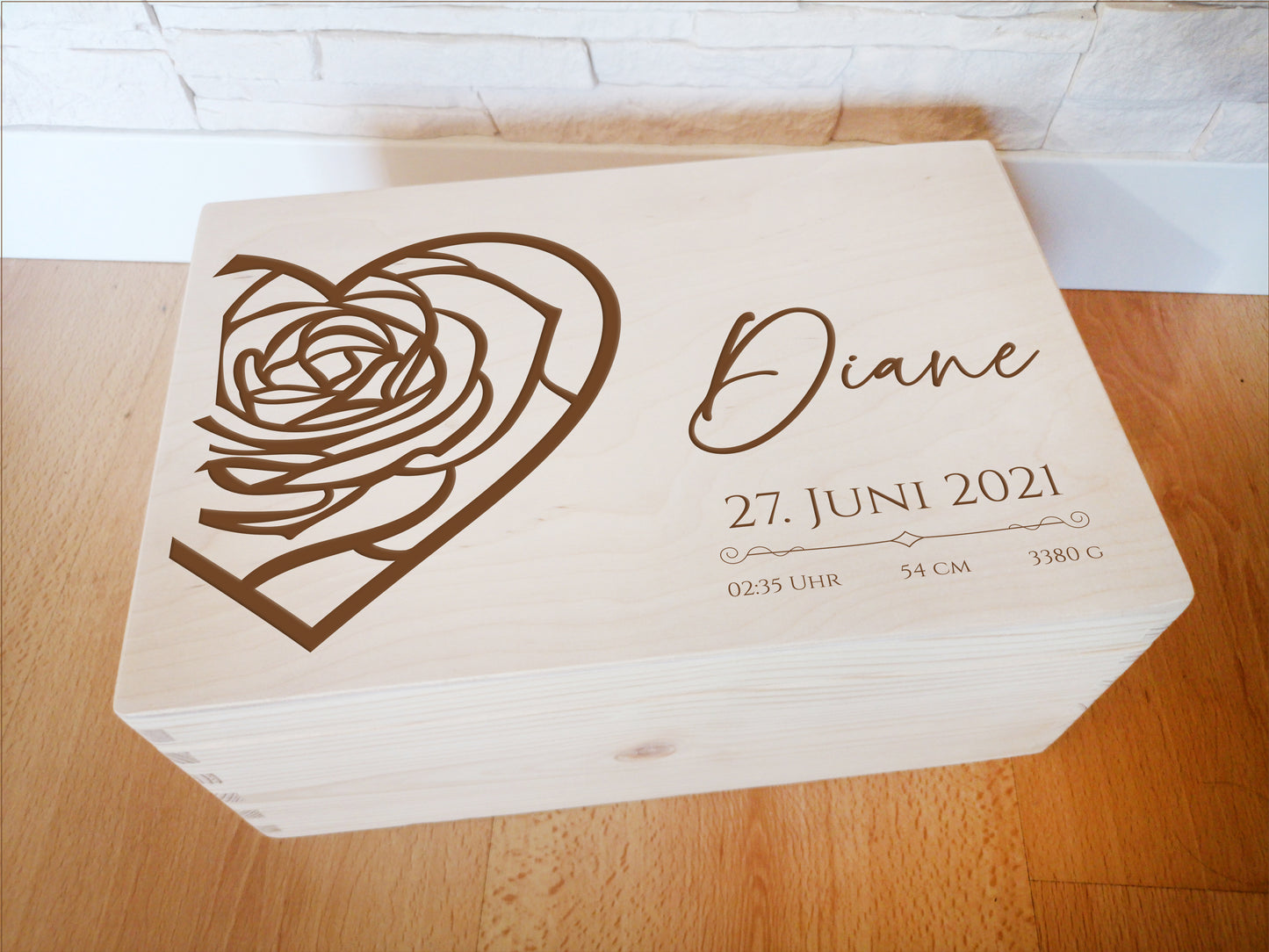 Personalized Memory Box For Newborn / Baby Shower Keepsake Box #12