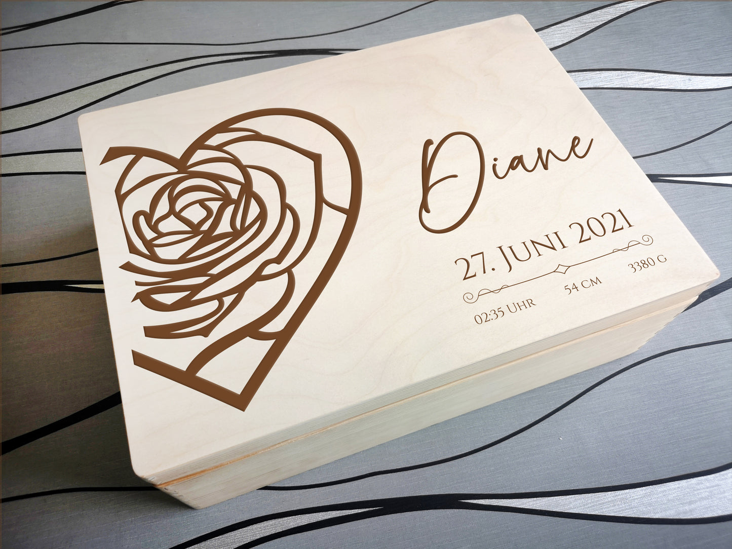 Personalized Memory Box For Newborn / Baby Shower Keepsake Box #12