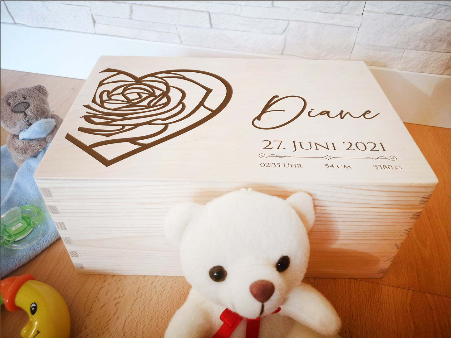 Personalized Memory Box For Newborn / Baby Shower Keepsake Box #12