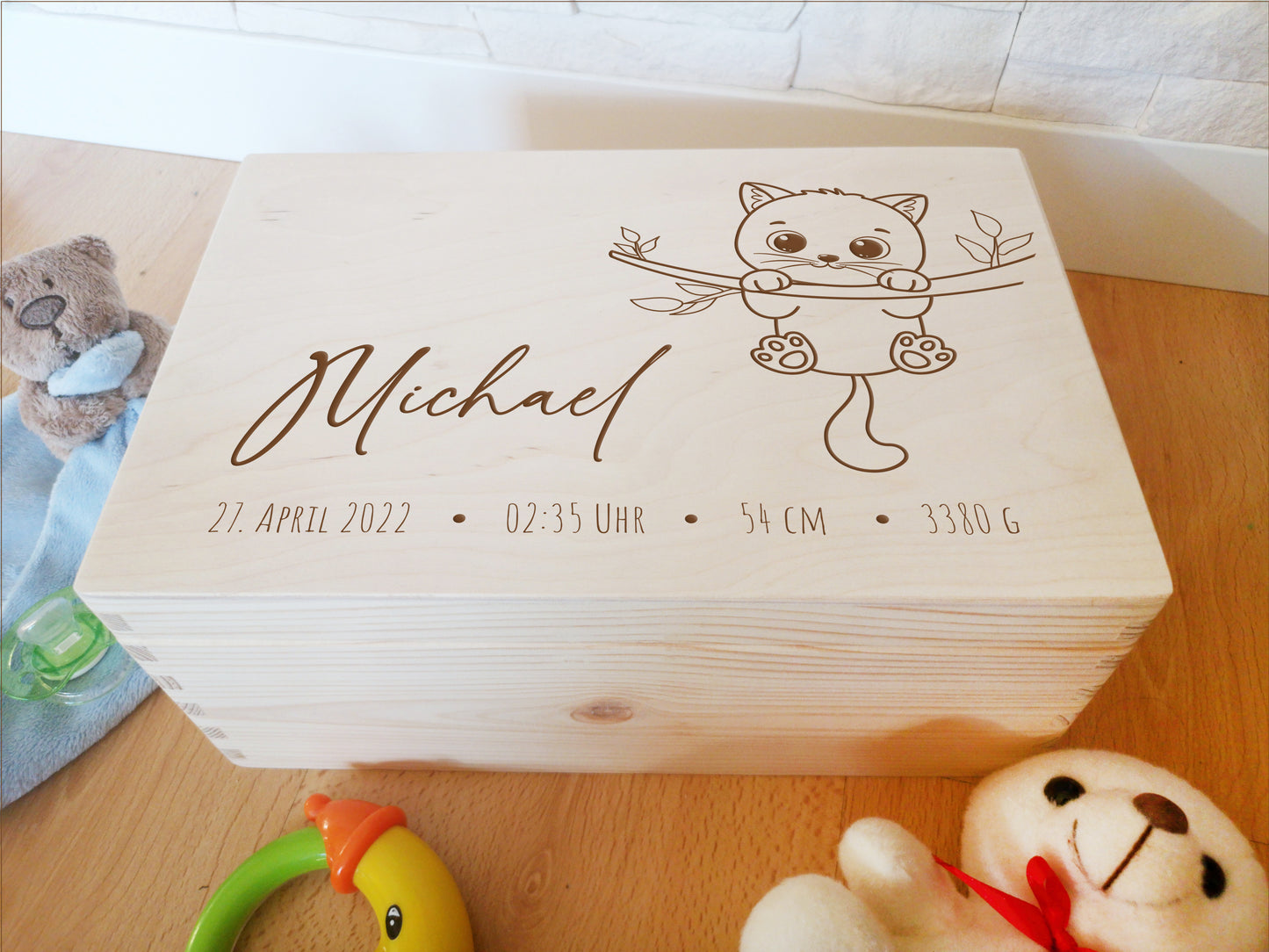 Personalized Memory Box For Newborn / Baby Shower Keepsake Box #13