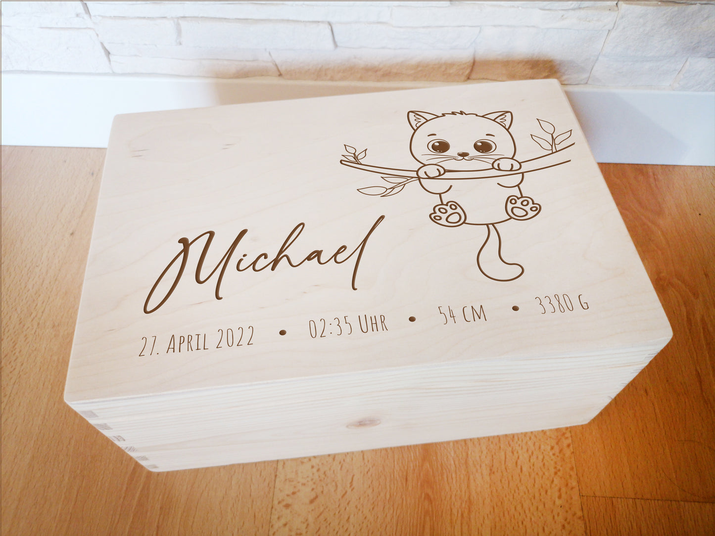 Personalized Memory Box For Newborn / Baby Shower Keepsake Box #13