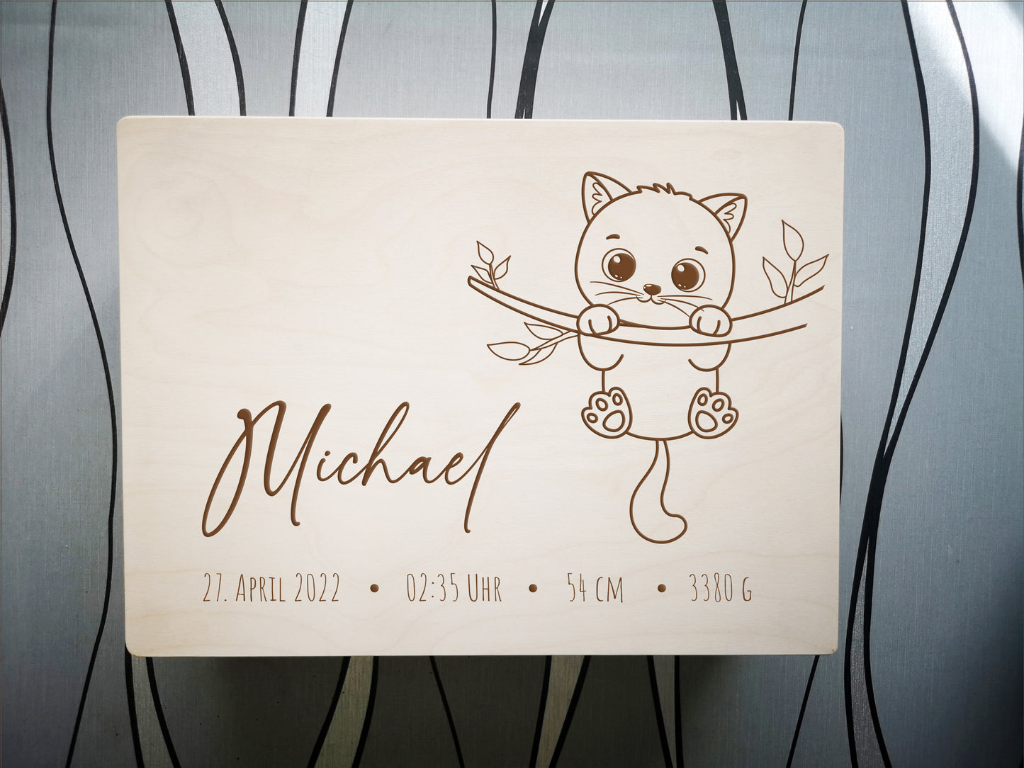 Personalized Memory Box For Newborn / Baby Shower Keepsake Box #13