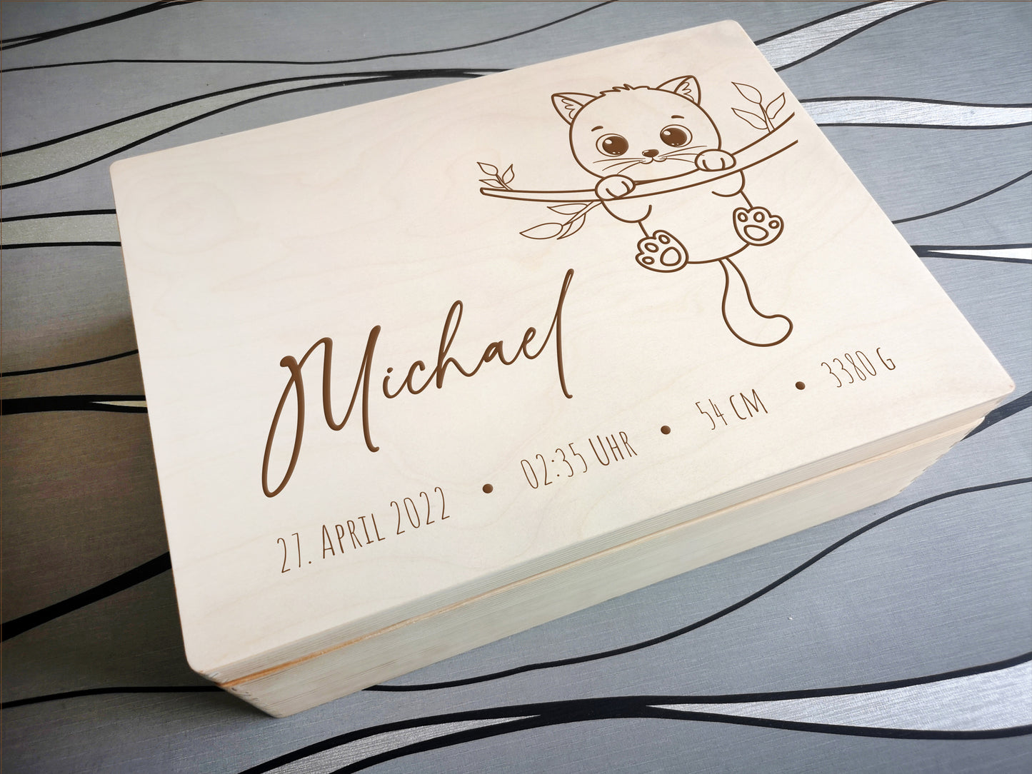 Personalized Memory Box For Newborn / Baby Shower Keepsake Box #13