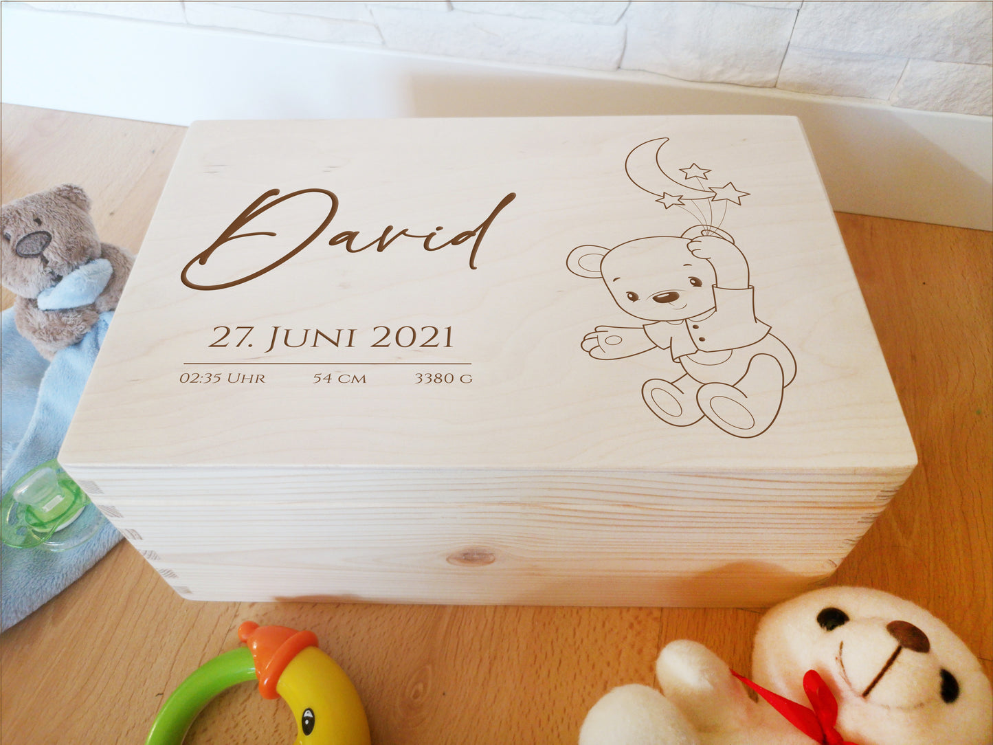 Personalized Memory Box For Newborn / Baby Shower Keepsake Box #16