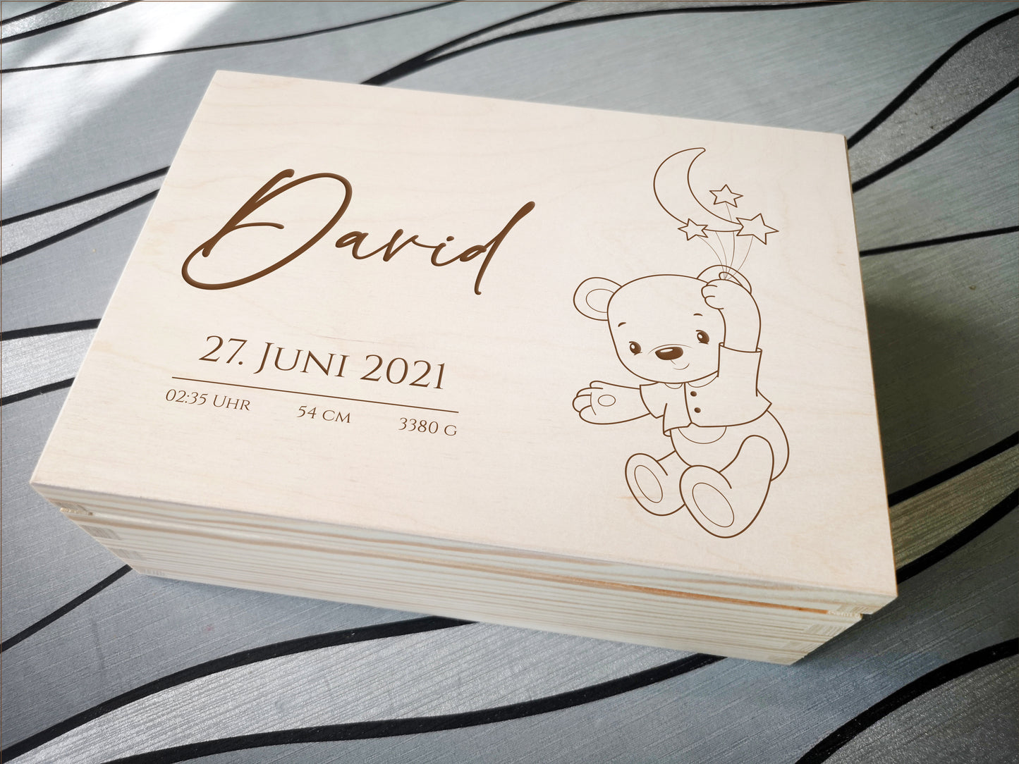 Personalized Memory Box For Newborn / Baby Shower Keepsake Box #16