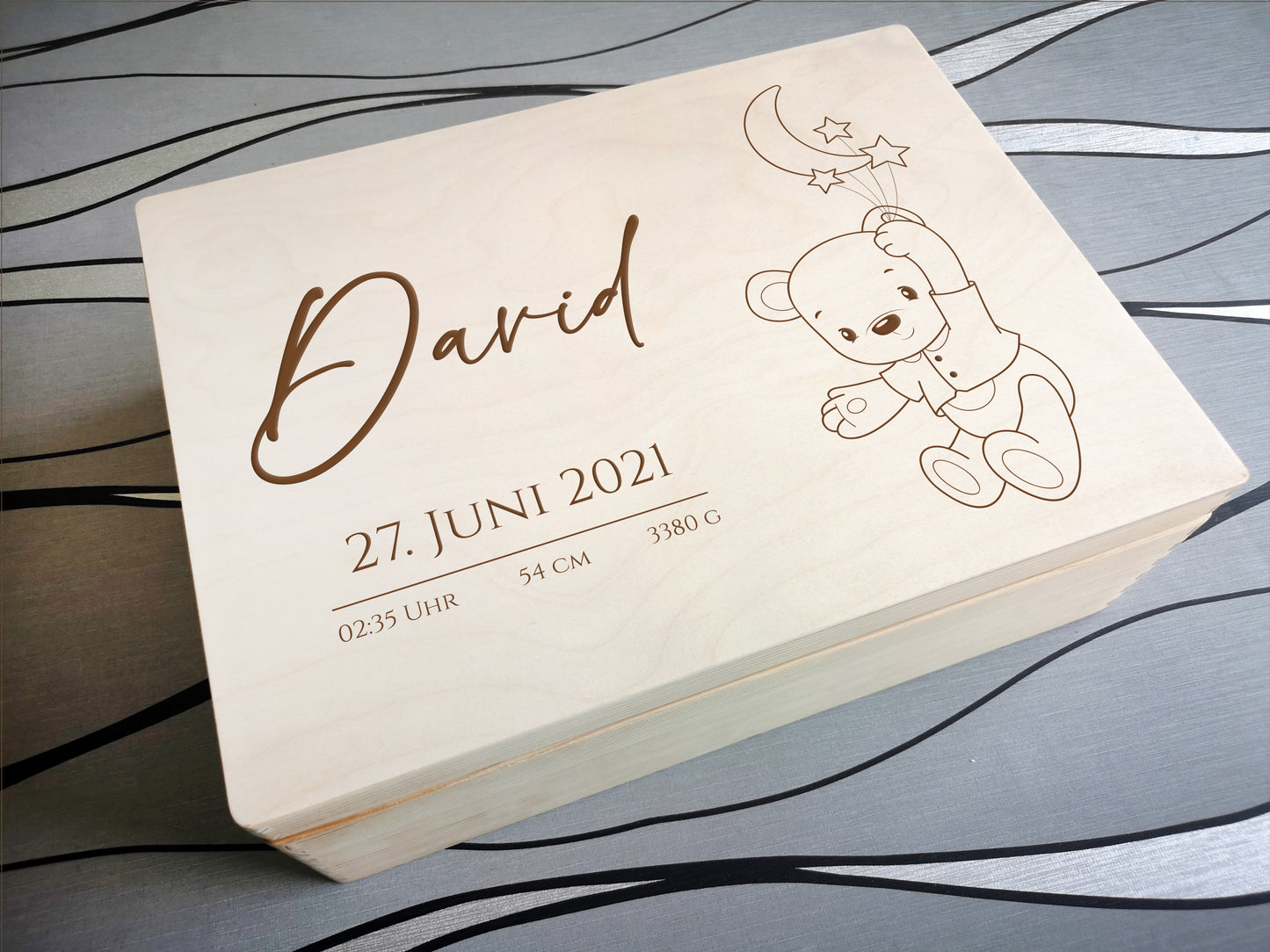 Personalized Memory Box For Newborn / Baby Shower Keepsake Box #16