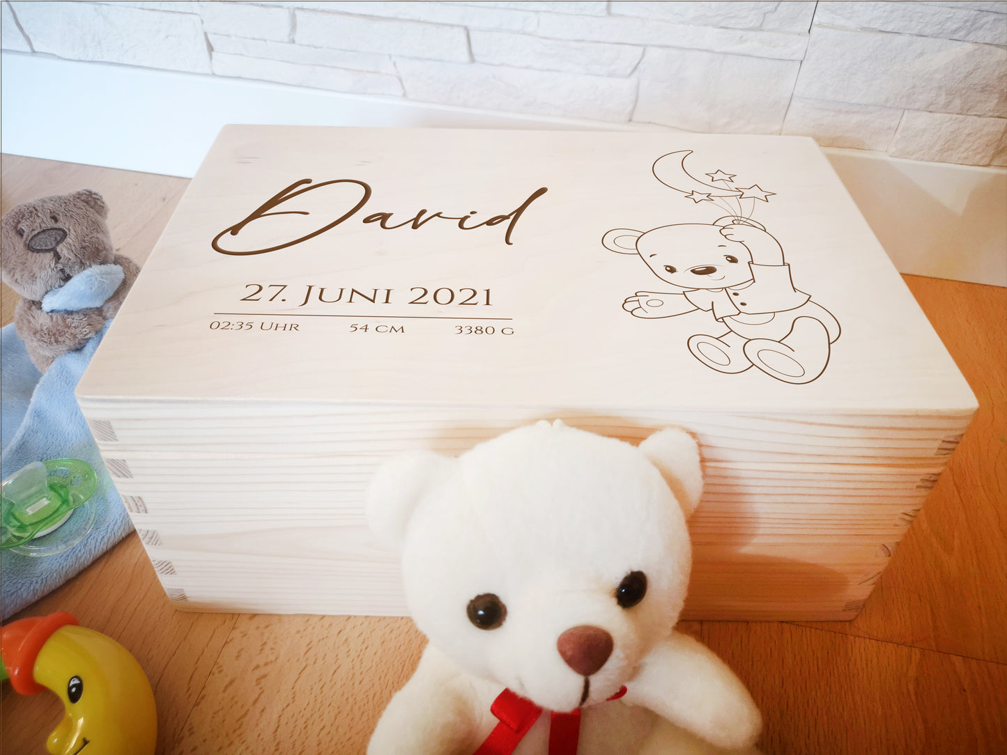 Personalized Memory Box For Newborn / Baby Shower Keepsake Box #16