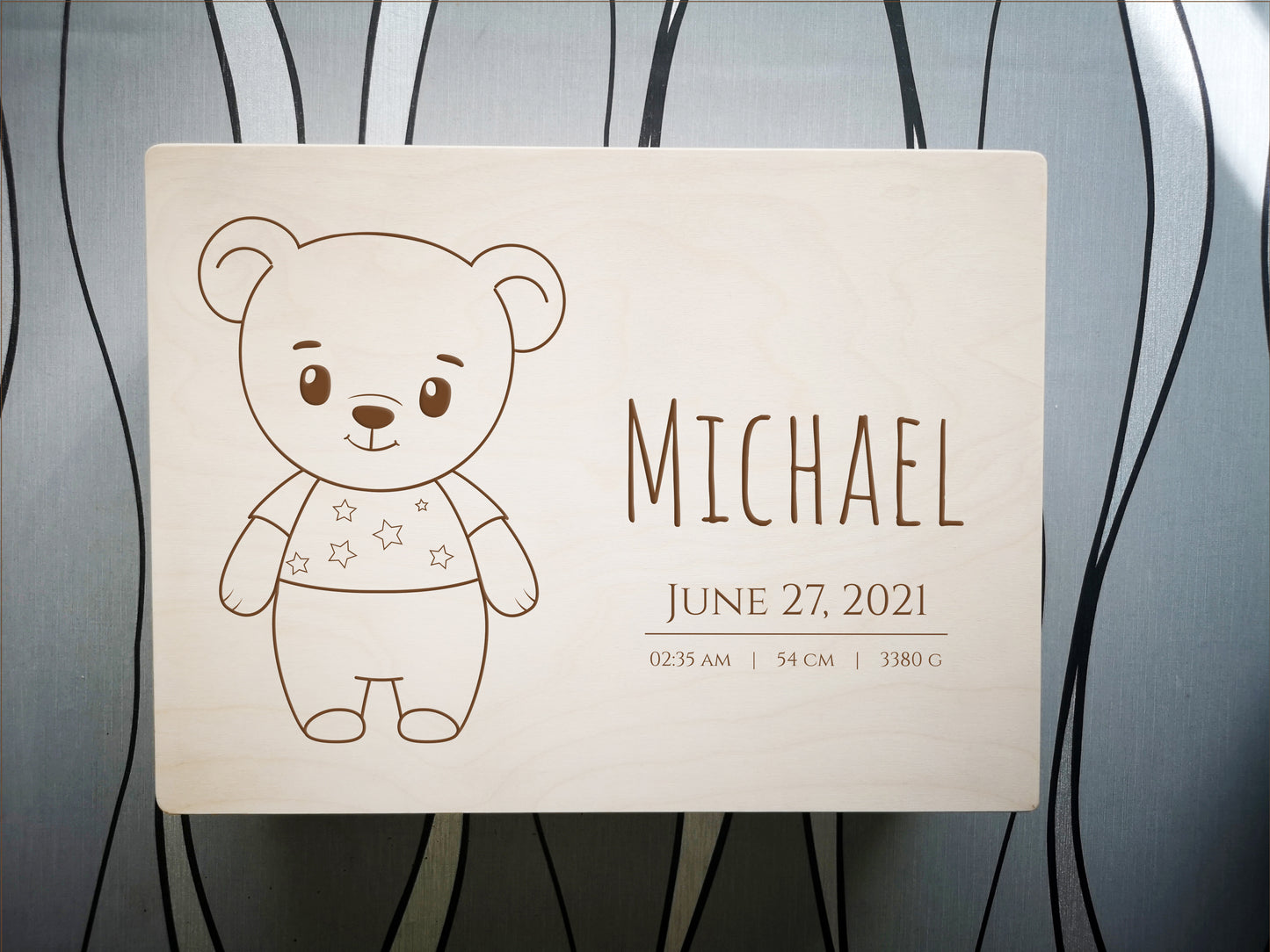 Personalized Memory Box For Newborn / Baby Shower Keepsake Box #18