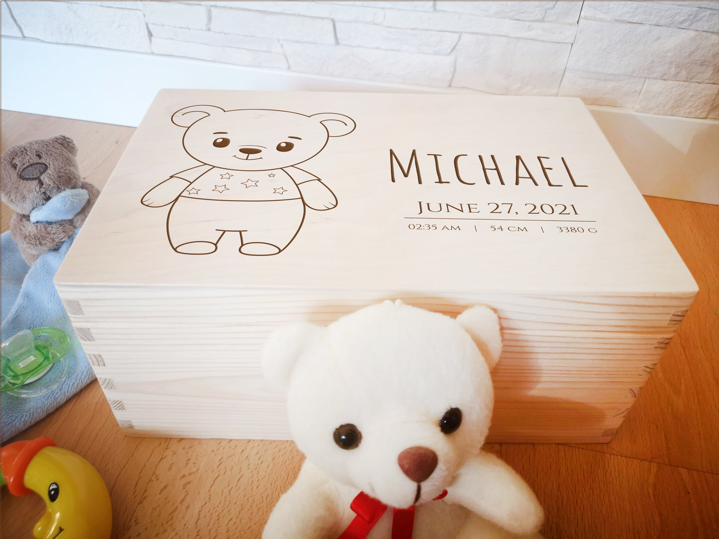 Personalized Memory Box For Newborn / Baby Shower Keepsake Box #18