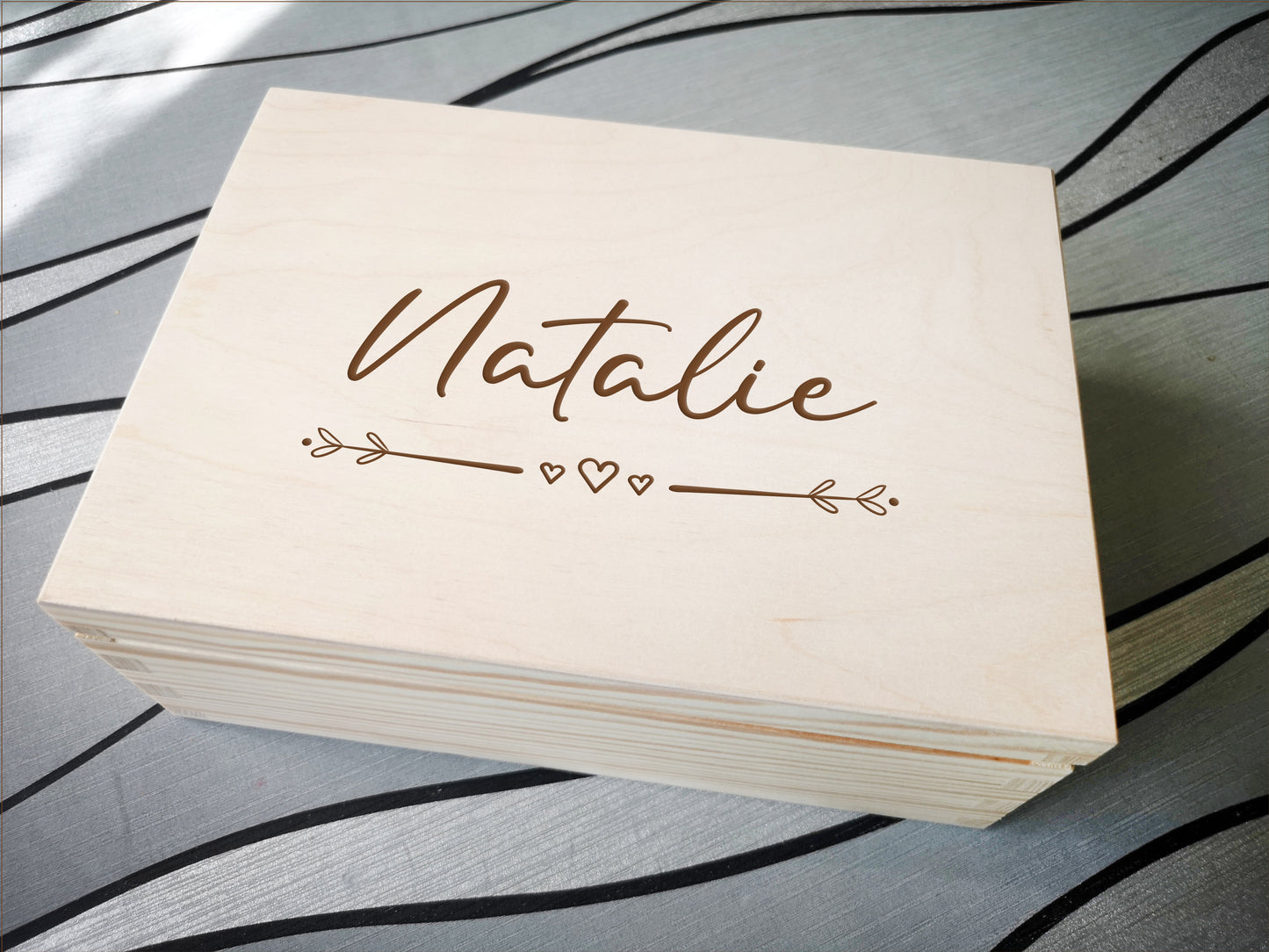 Personalized Memory Box For Newborn / Baby Shower Keepsake Box #19