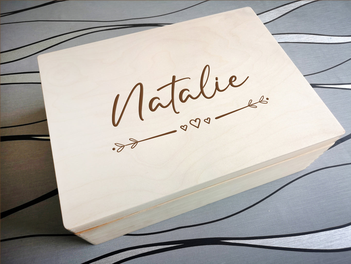 Personalized Memory Box For Newborn / Baby Shower Keepsake Box #19