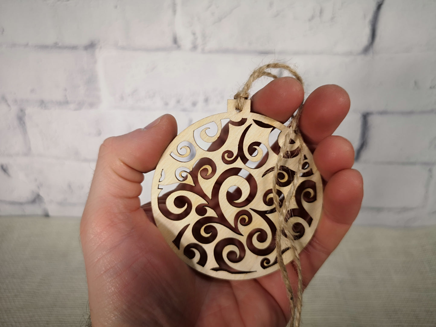 Laser Cut Wooden Christmas Tree Baubles #4