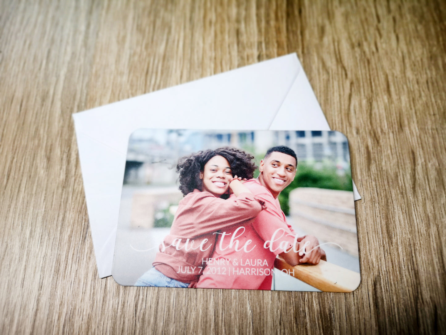 Save the date Personalized Photo Magnet #1 10x7