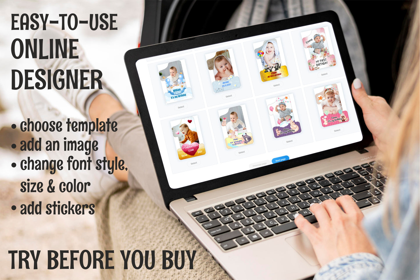 Personalized Fridge Photo Magnet - Circle