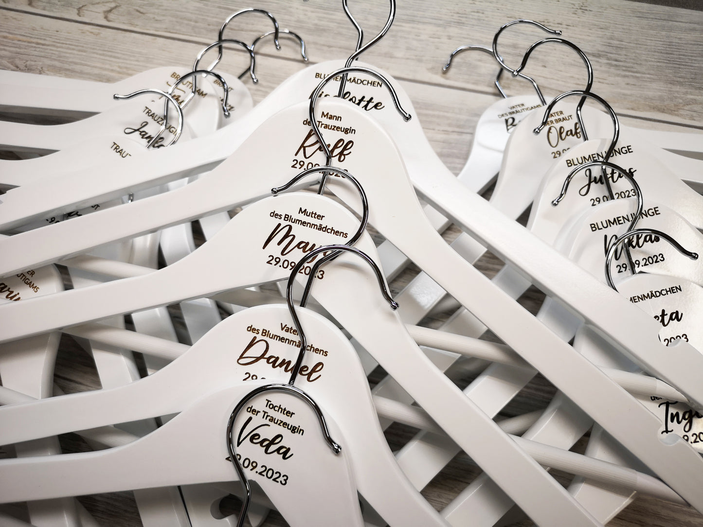Engraved Dress Hanger for Bridesmaid / Maid of Honor #4 natural