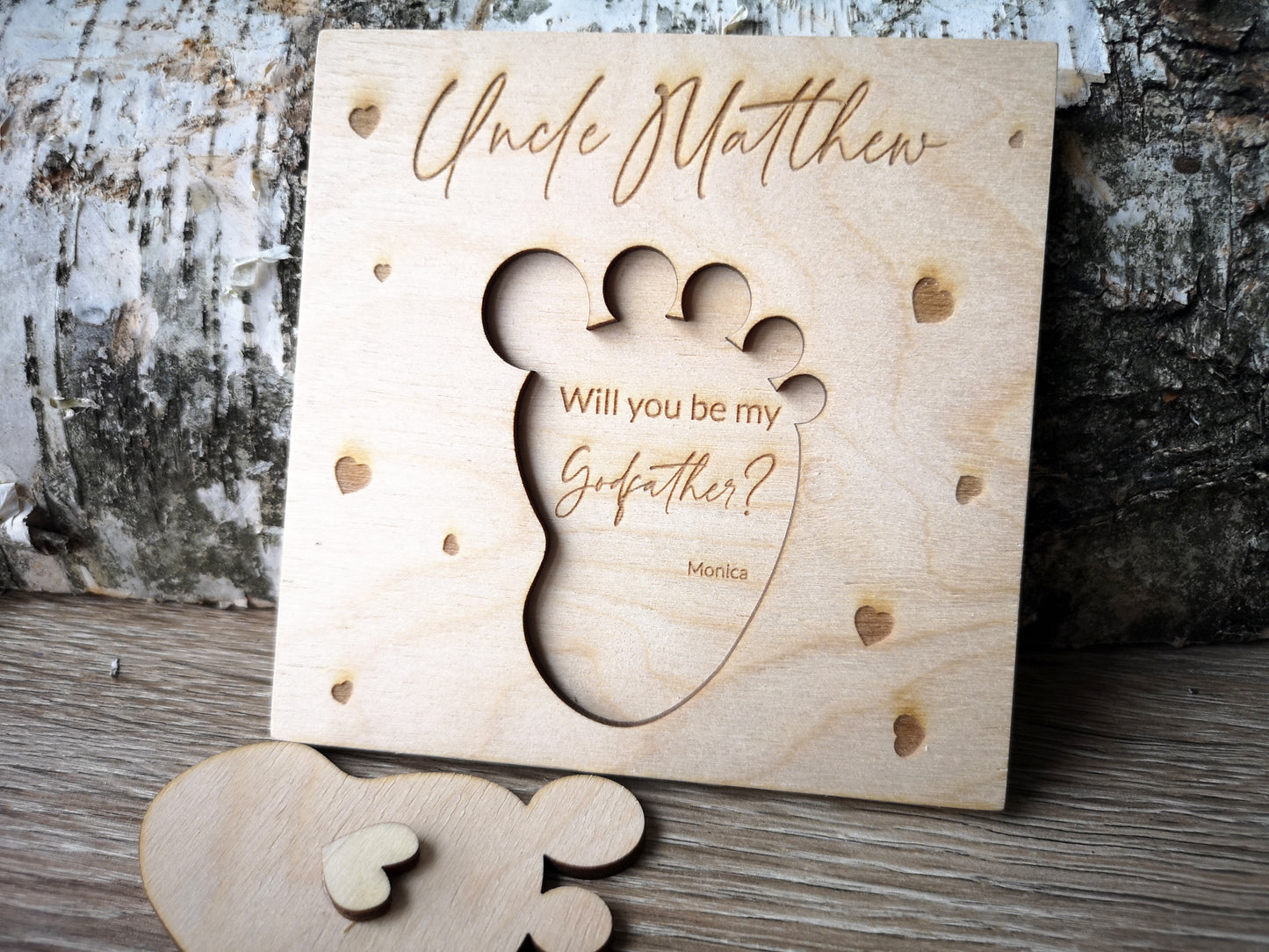 Godparents Invitation - Godmother Godfather Ask - Foot #1