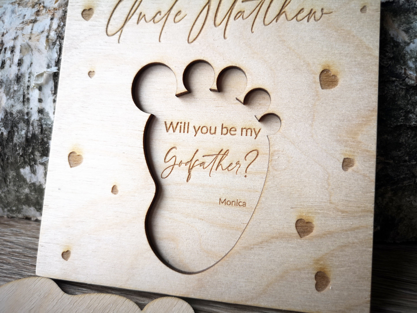 Godparents Invitation - Godmother Godfather Ask - Foot #1