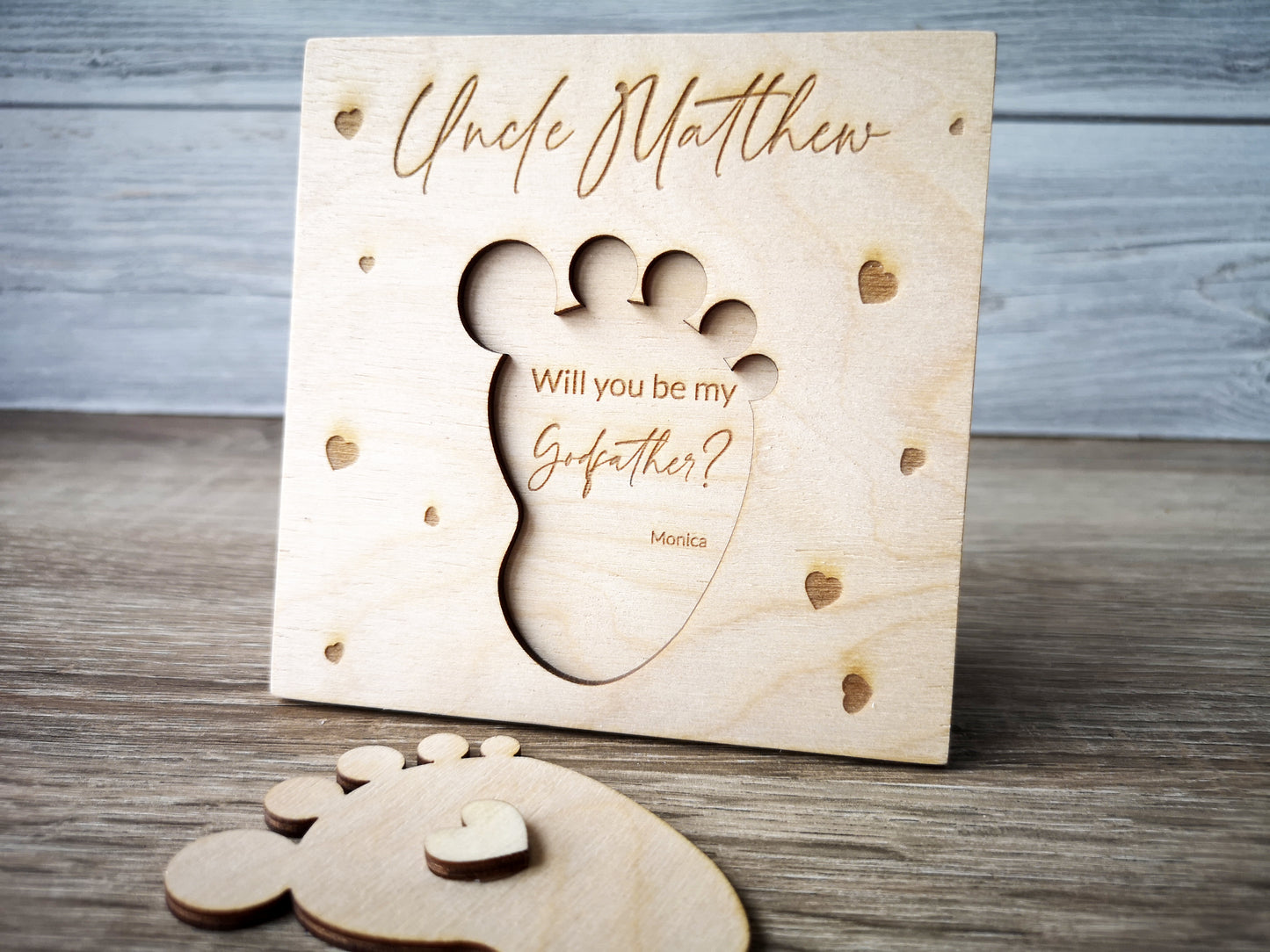 Godparents Invitation - Godmother Godfather Ask - Foot #1