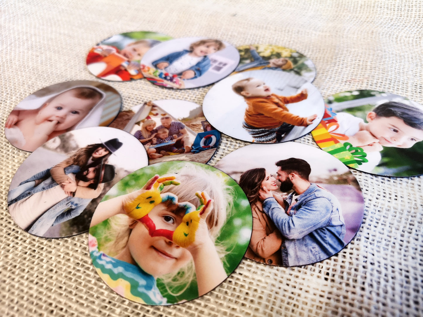 Personalized Fridge Photo Magnet - Circle