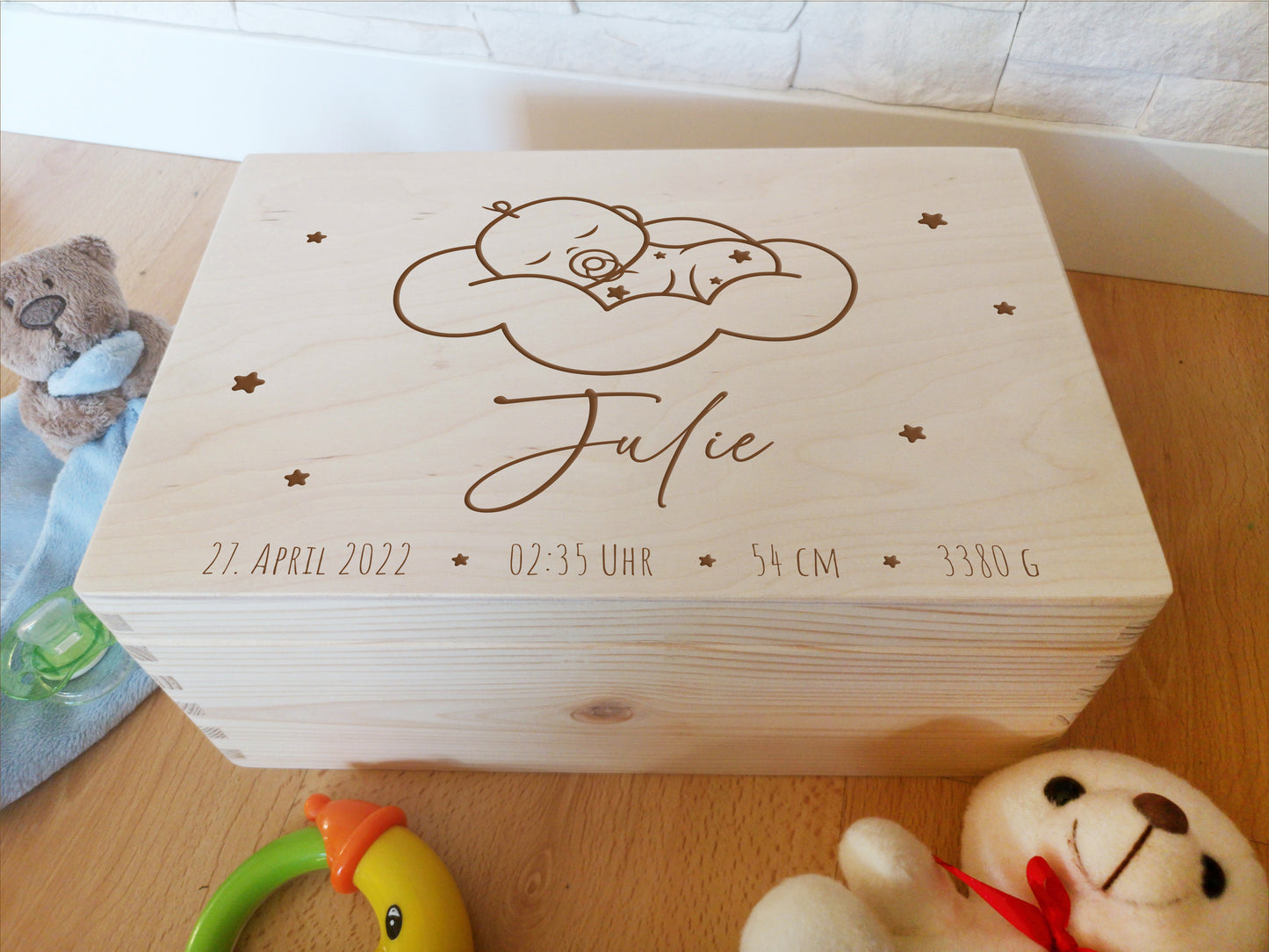 Personalized Memory Box For Newborn / Baby Shower Keepsake Box #2