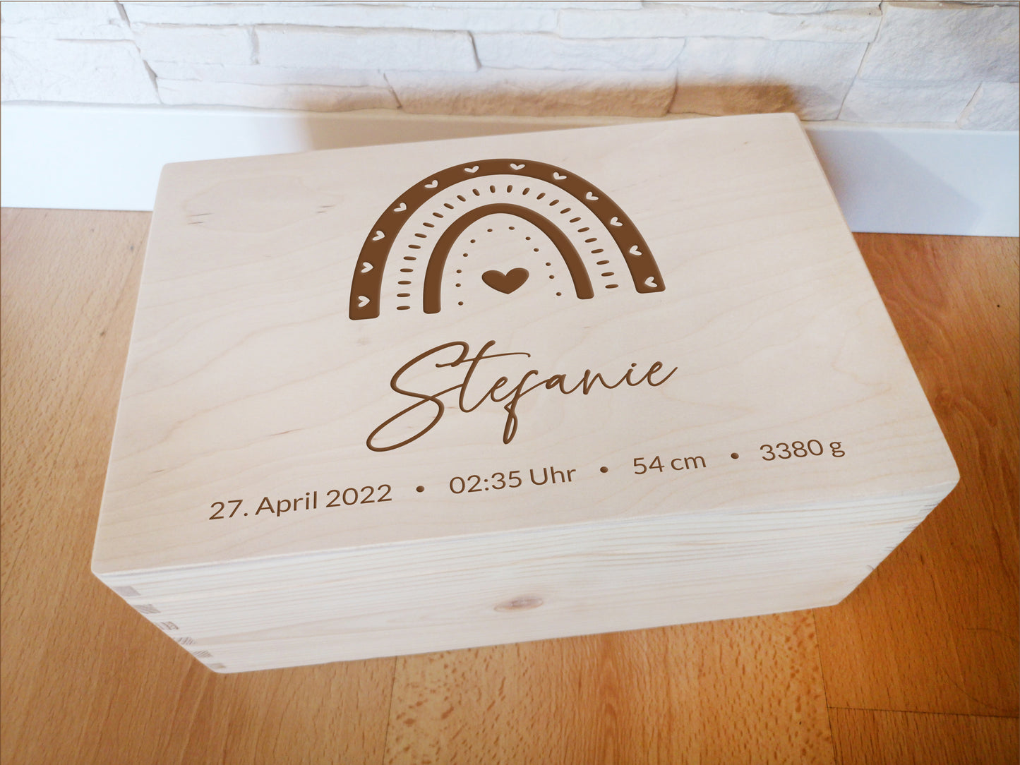 Personalized Memory Box For Newborn / Baby Shower Keepsake Box #1