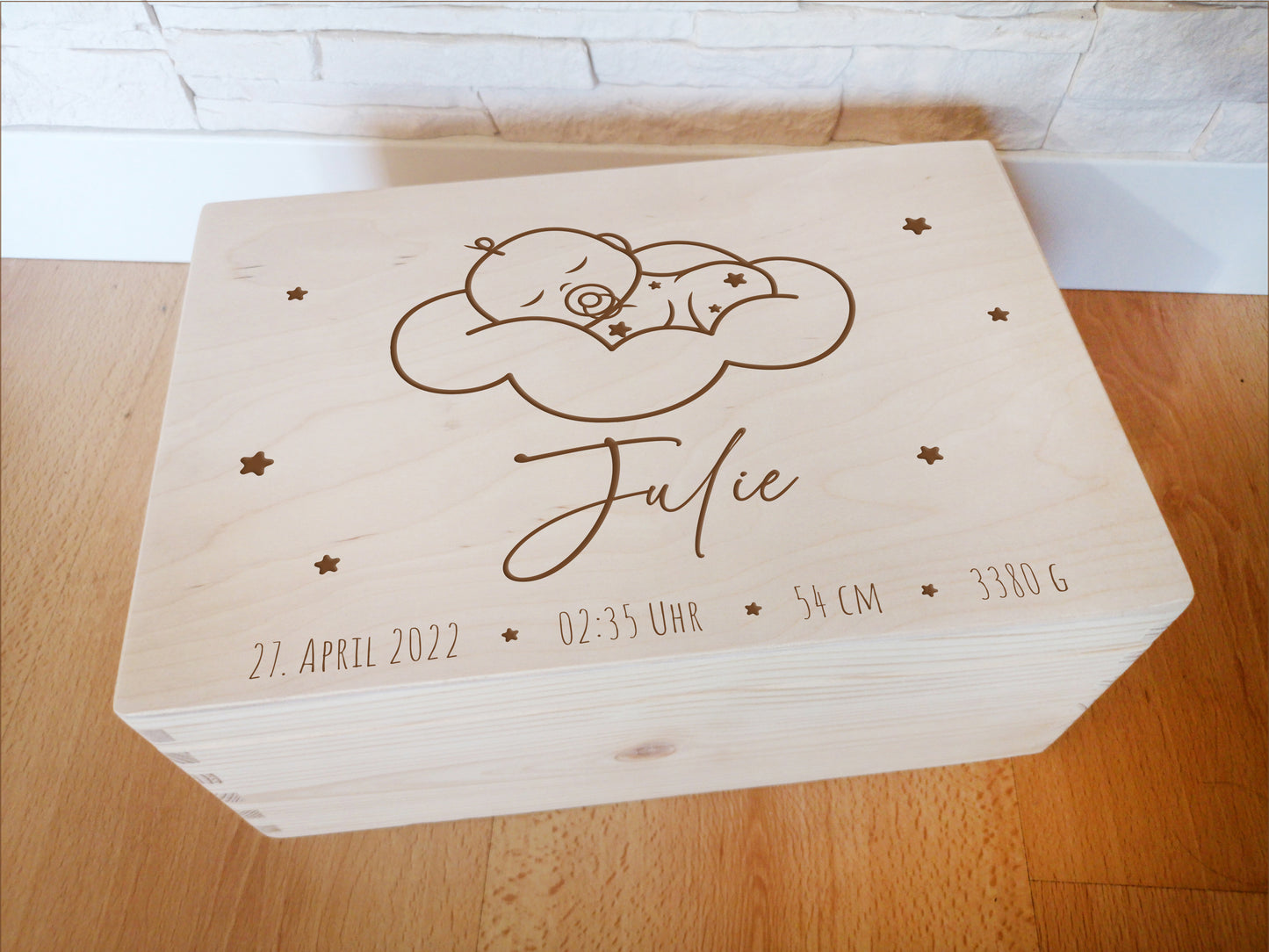 Personalized Memory Box For Newborn / Baby Shower Keepsake Box #2
