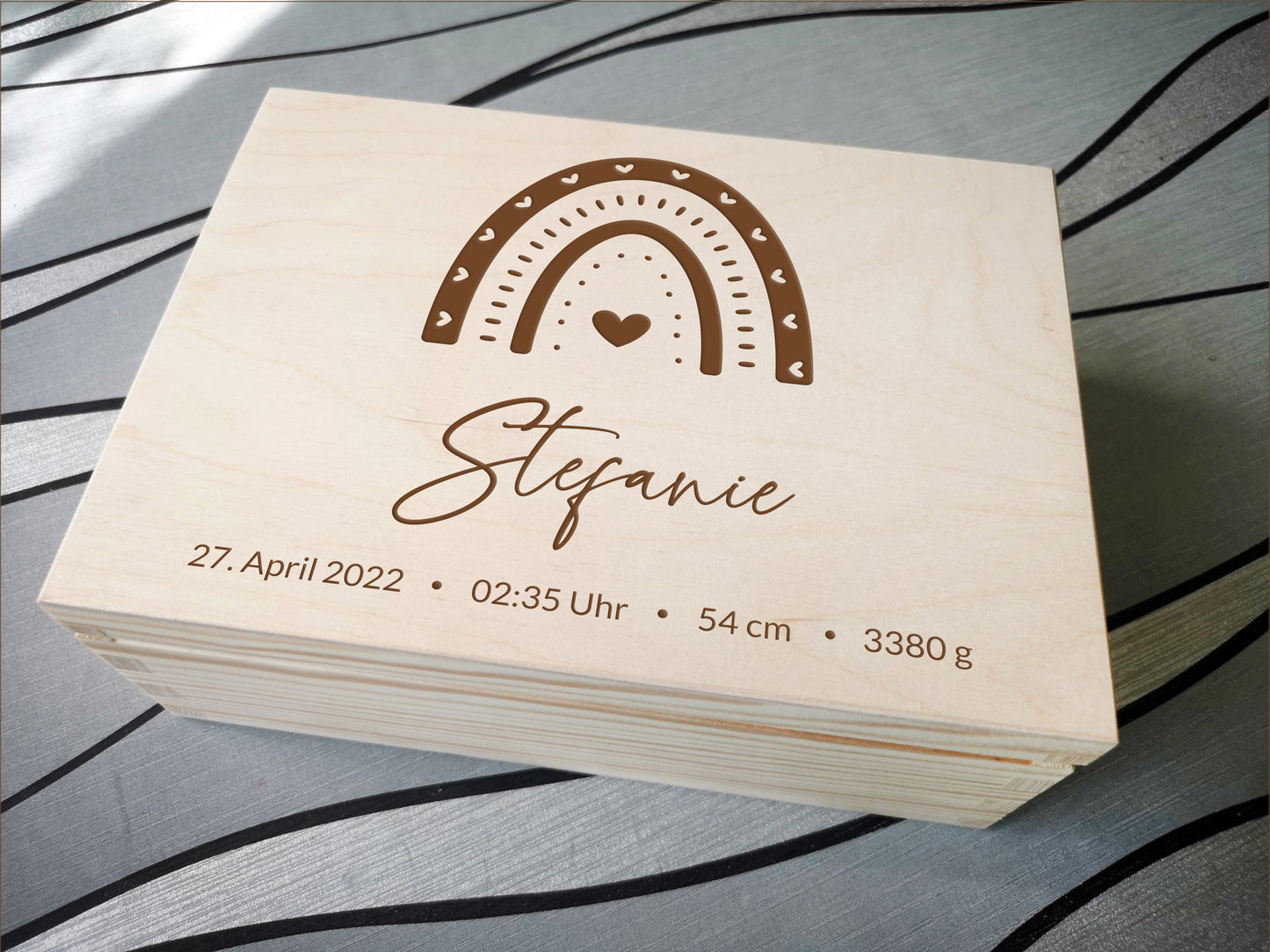 Personalized Memory Box For Newborn / Baby Shower Keepsake Box #1