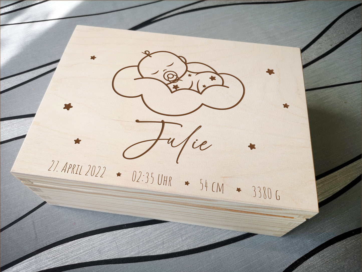 Personalized Memory Box For Newborn / Baby Shower Keepsake Box #2