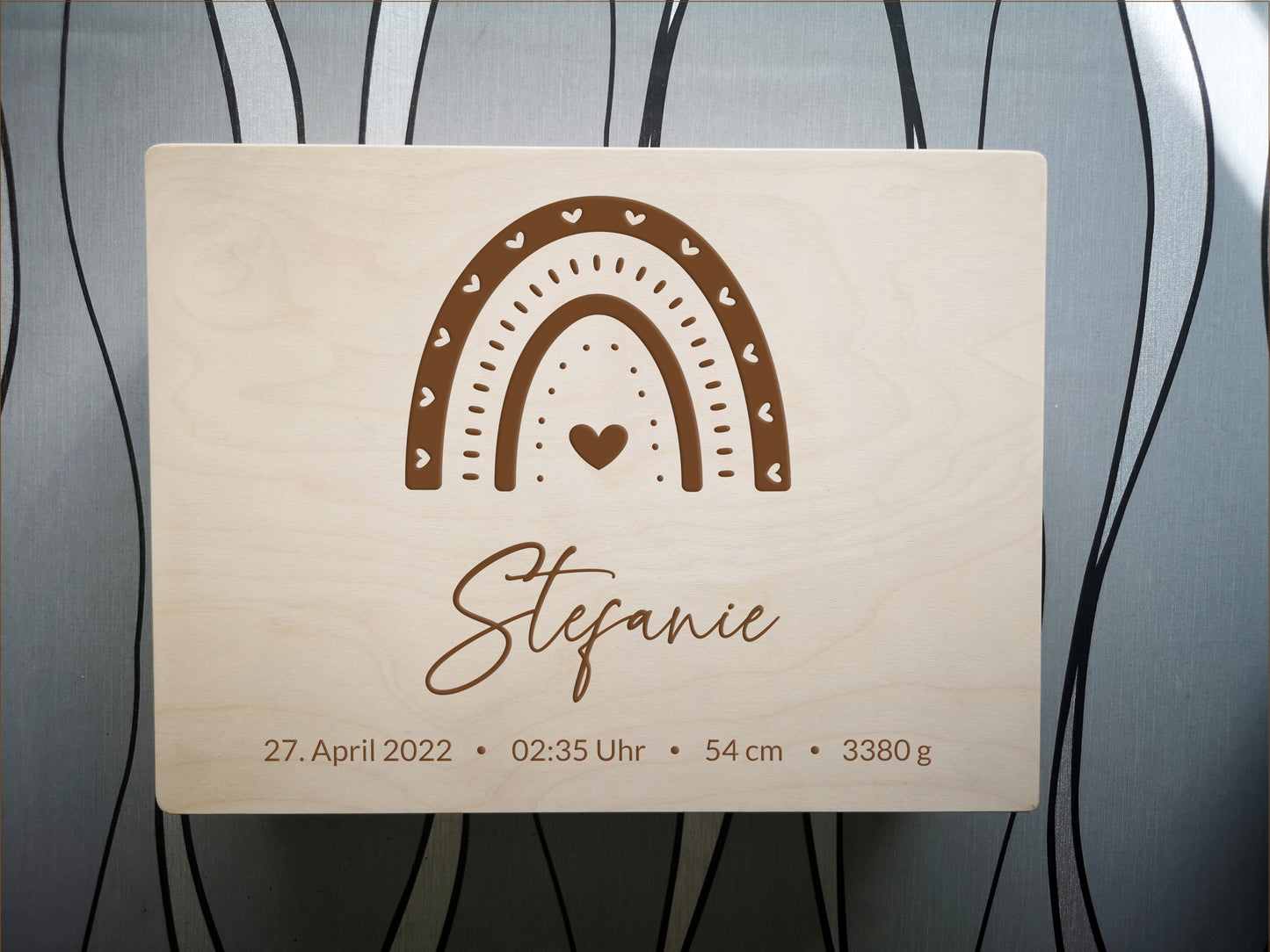 Personalized Memory Box For Newborn / Baby Shower Keepsake Box #1