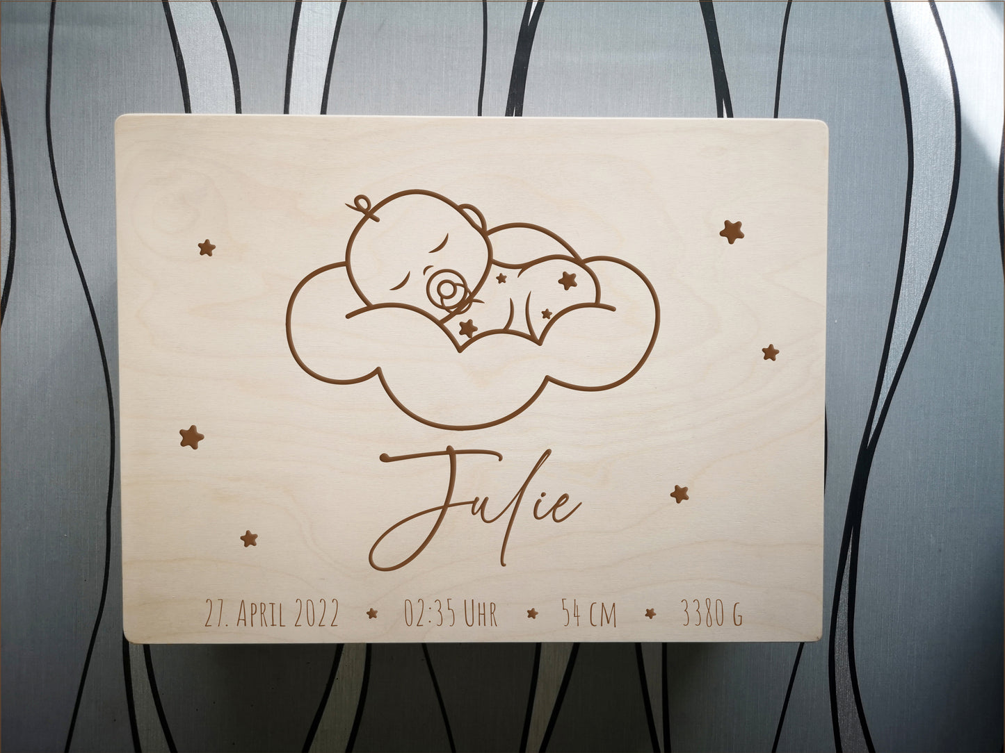 Personalized Memory Box For Newborn / Baby Shower Keepsake Box #2